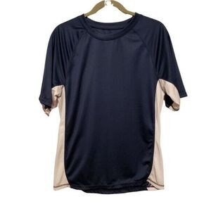 Kanu Mens Sz M Blue White Solid Short Sleeve Surfing T-Shirt